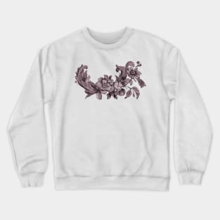 Hand painted Vintage Violet Toile Design Crewneck Sweatshirt